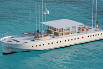 Wooden-hybrid yacht Zattera in-build