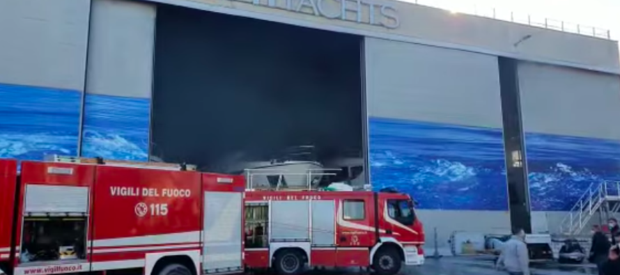 Large fire breaks out at Ferretti shipyard